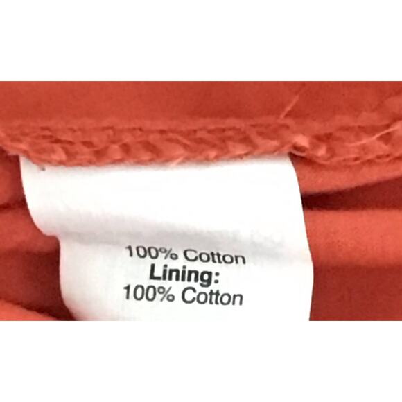 Madewell Eyelet Wildfield Rusted Red Coral Cinnamon Orange Shift Dress sz 12 - Picture 9 of 14